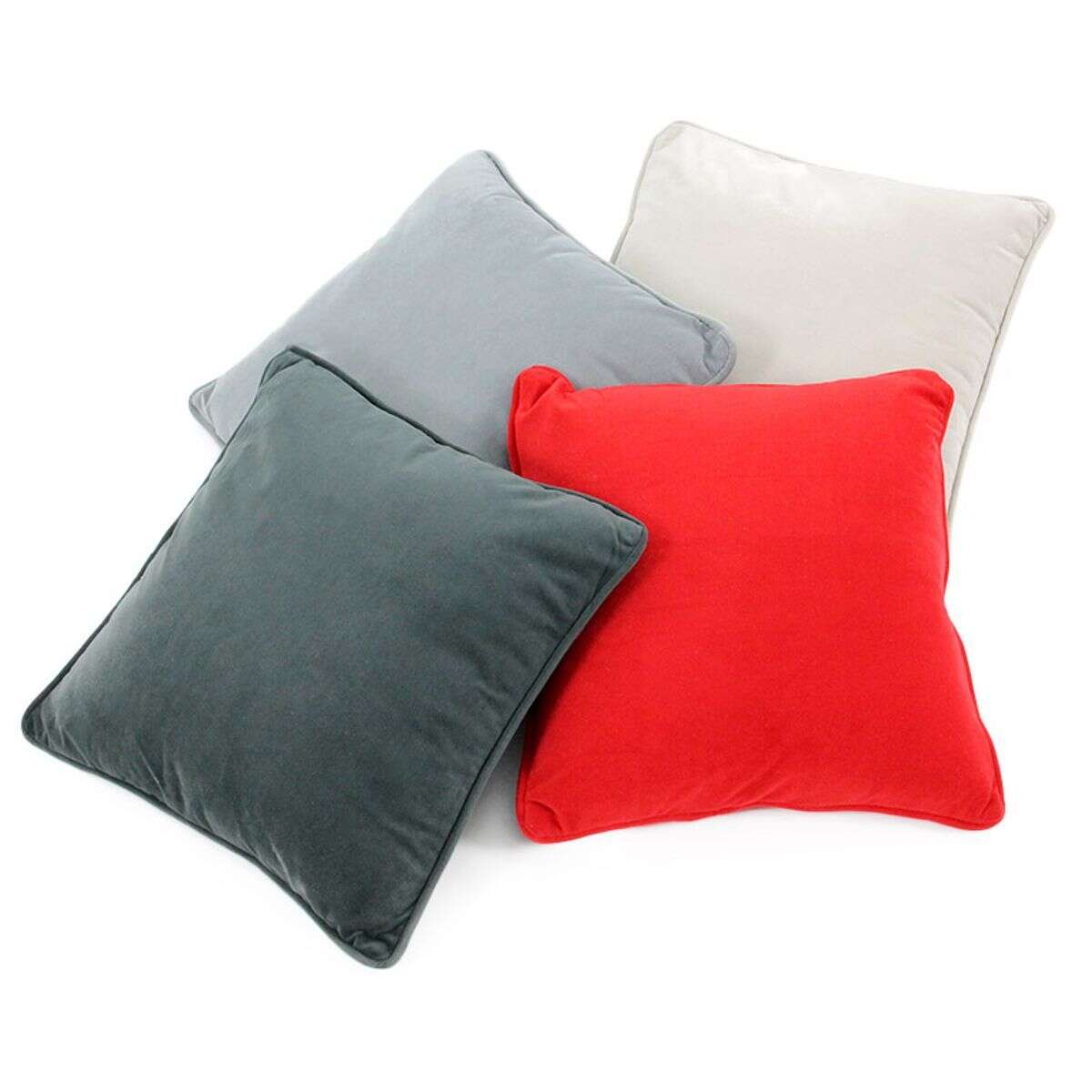 Coussin en velours extra-doux VELVET écru, THE DECO FACTORY
