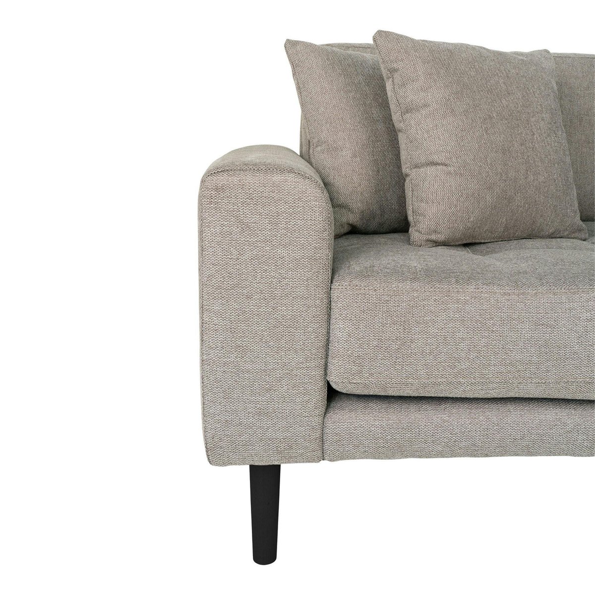 Canapé tissu avec angle méridienne AMSTERDAM gris minéral - méridienne droite, PIER IMPORT