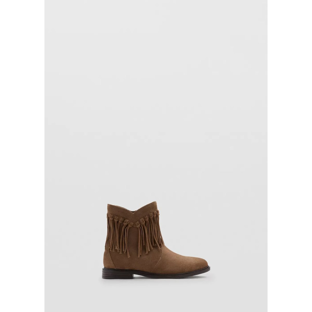 Bottines à franges cuir sable, MANGO KIDS