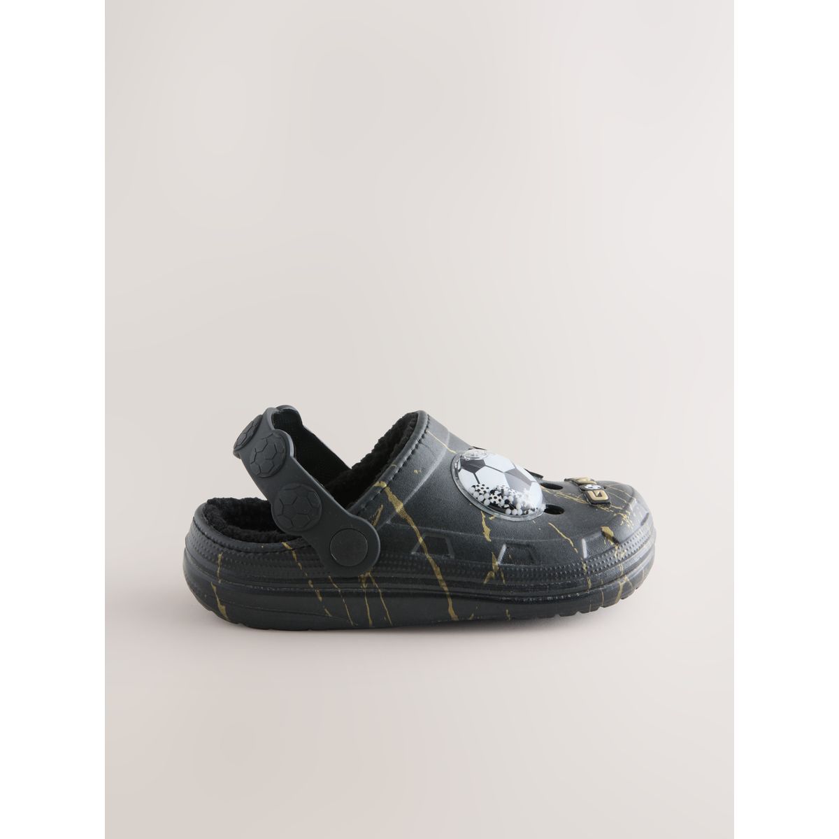 Chaussons style sabots fourrés noir, NEXT