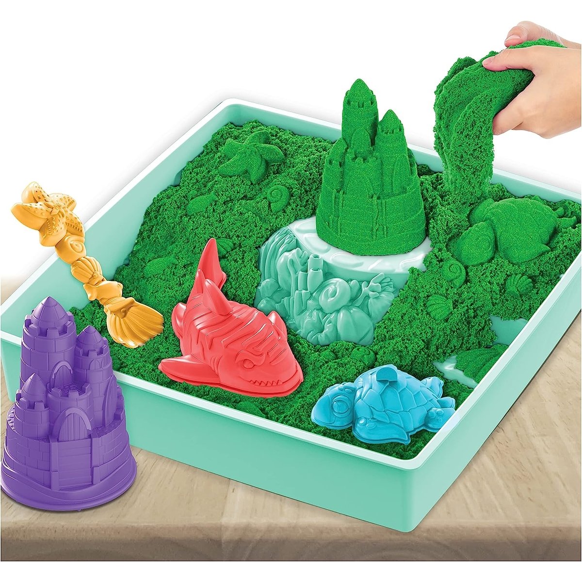 Coffret Sable kinétique vert vert, SPIN MASTER