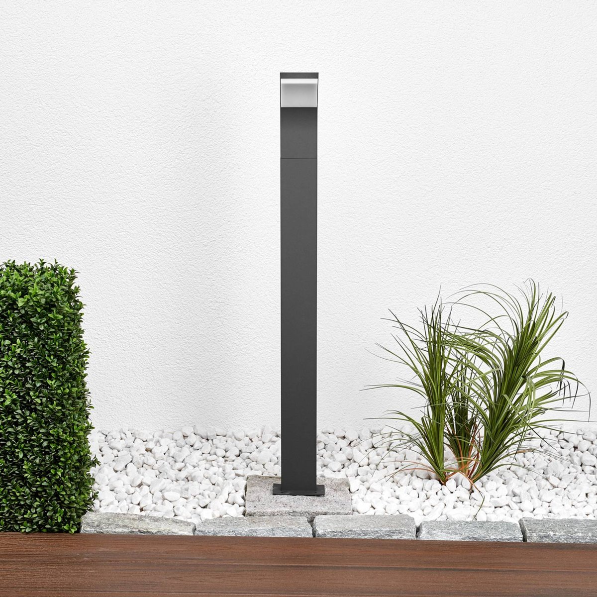Luminaire extérieur en aluminium moderneLED anthracite, blanc, LUCANDE