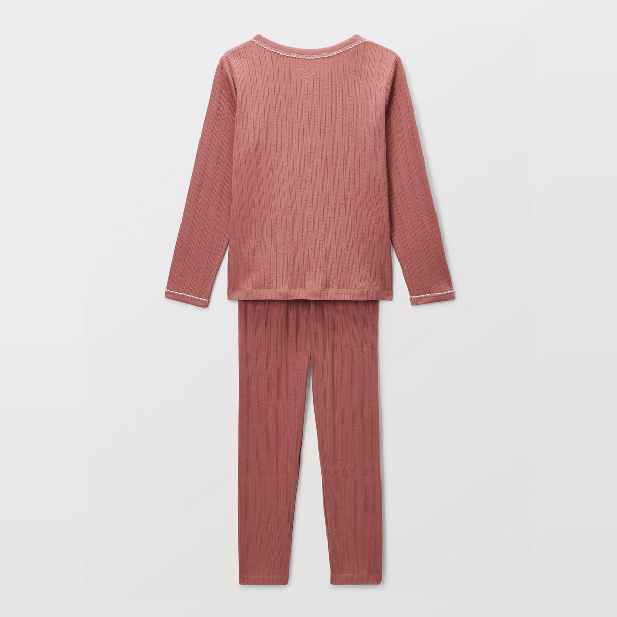 Pyjama manches longues pointelle en coton BIO GOTS pompei, MONOPRIX