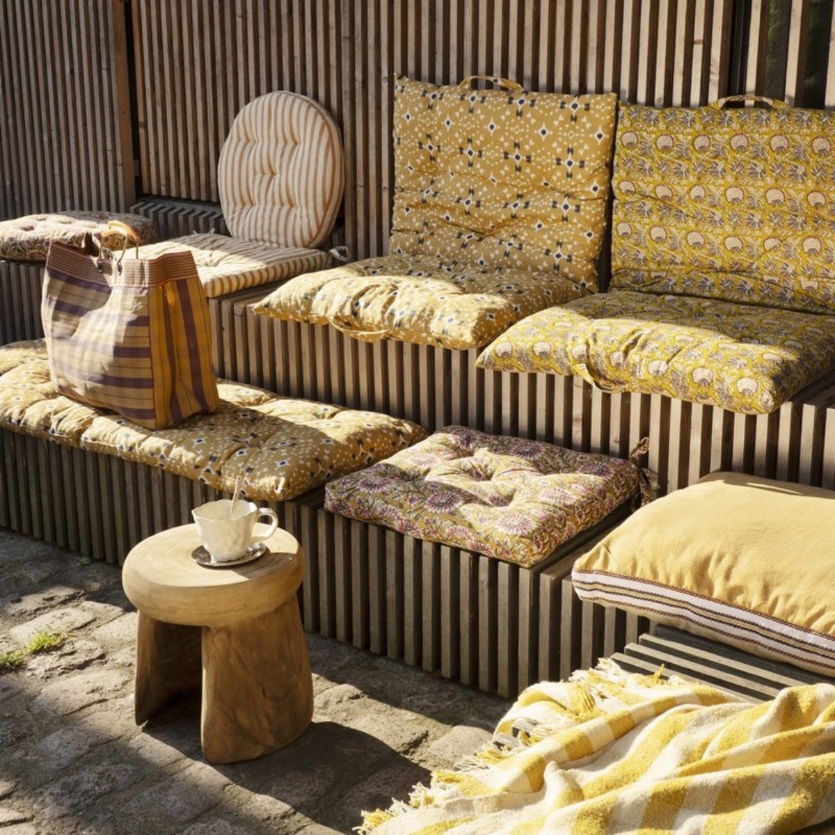 Matelas imprimé indien coton miel, MADAM STOLTZ