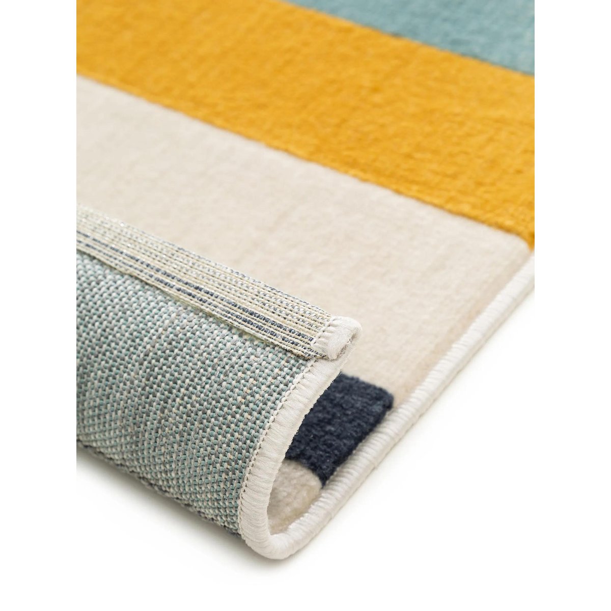 Tapis DESSERT bleu/jaune, BENUTA