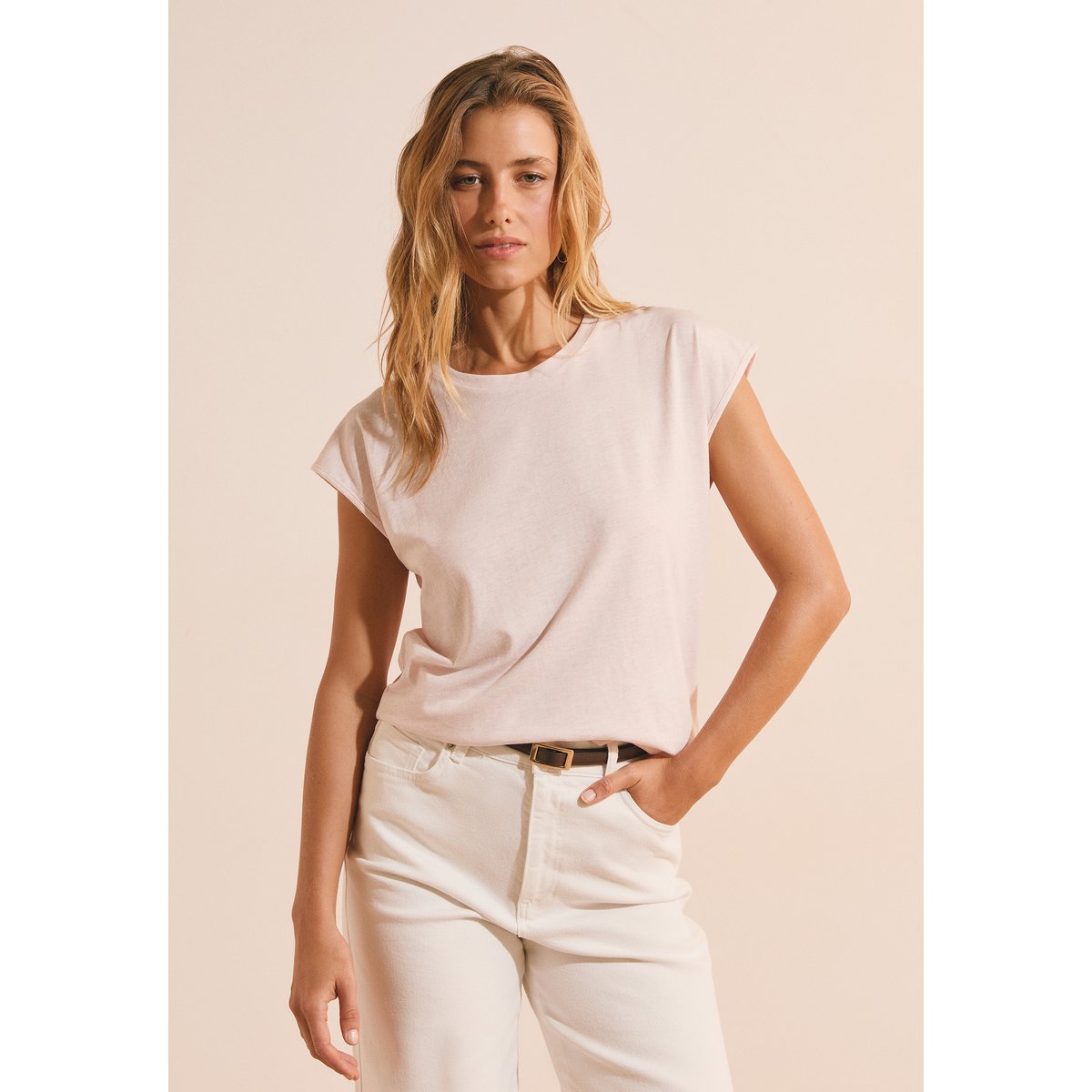 T-shirt avec coton TABORA rose poudre, ETAM