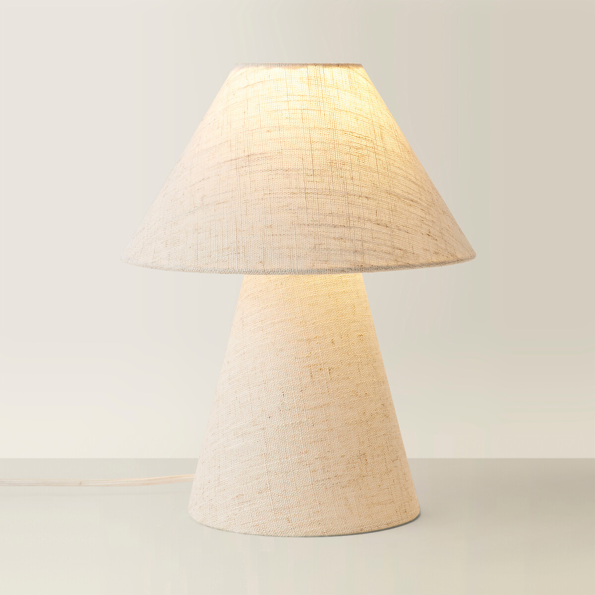 Ginny Tapered Linen Table Lamp natural, SO'HOME