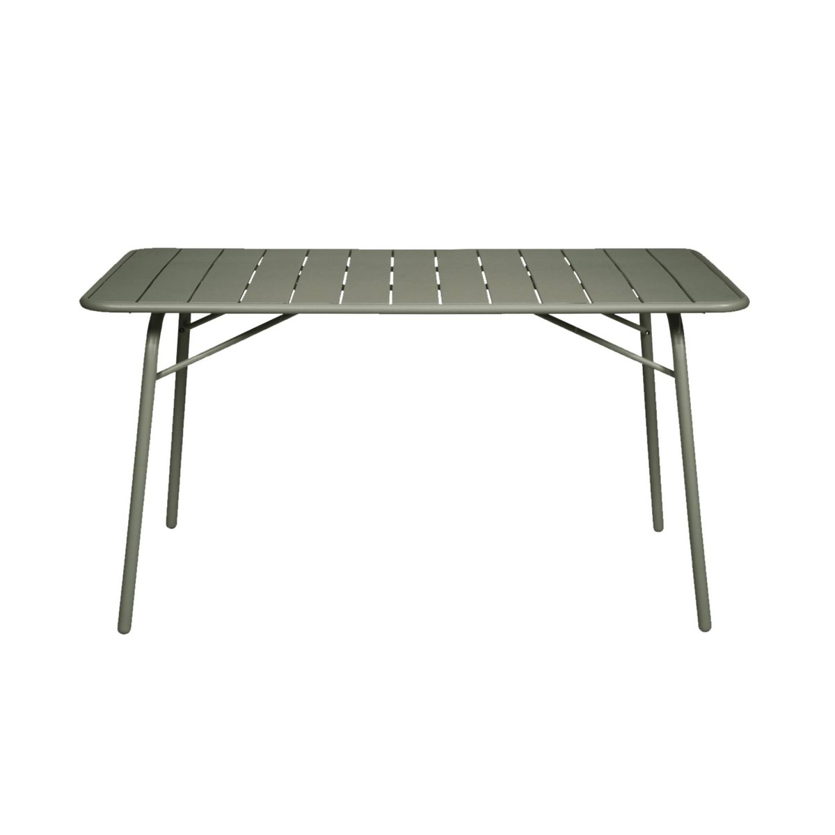 Table de jardin pliante métal + 6 assises AMELIA kaki, SWEEEK