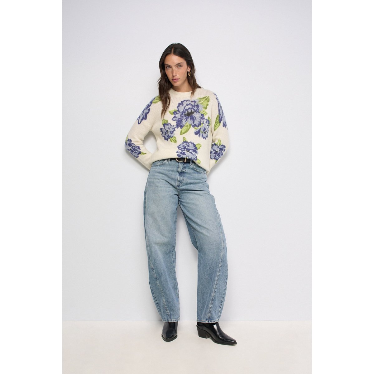 PULL EN LAINE ET MOHAIR beige, SALSA JEANS