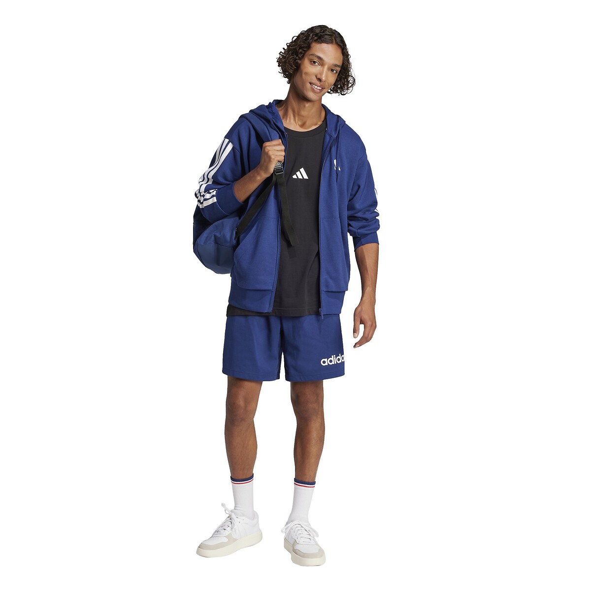 Essentiel Linear Logo Shorts navy blue, ADIDAS SPORTSWEAR