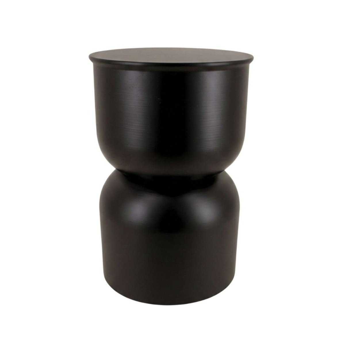 Table d'appoint en métal h45xd31cm noir, ORNAMI