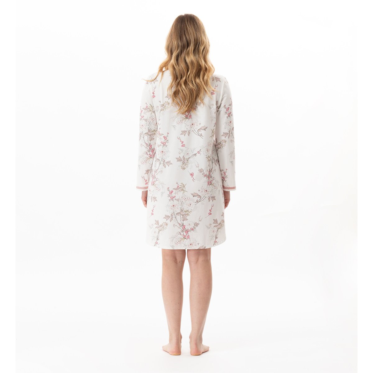 Chemise de nuit en coton modal KELLY 101 multicolore, LE CHAT