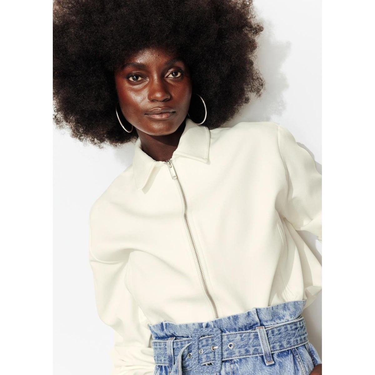 Veste courte boule ecru, PROMOD