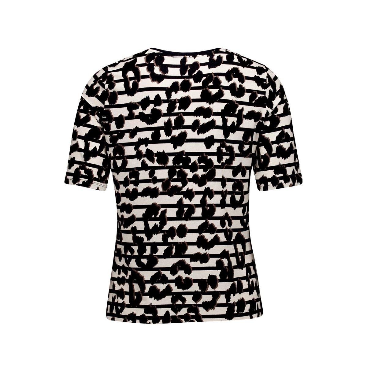 Haut imprimé à encolure ronde beige/noir, BETTY BARCLAY