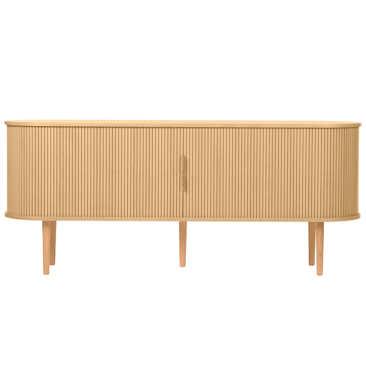 Buffet vintage bois clair chêne avec rangements 2 portes coulissantes L180 cm EPIC chêne clair, MILIBOO