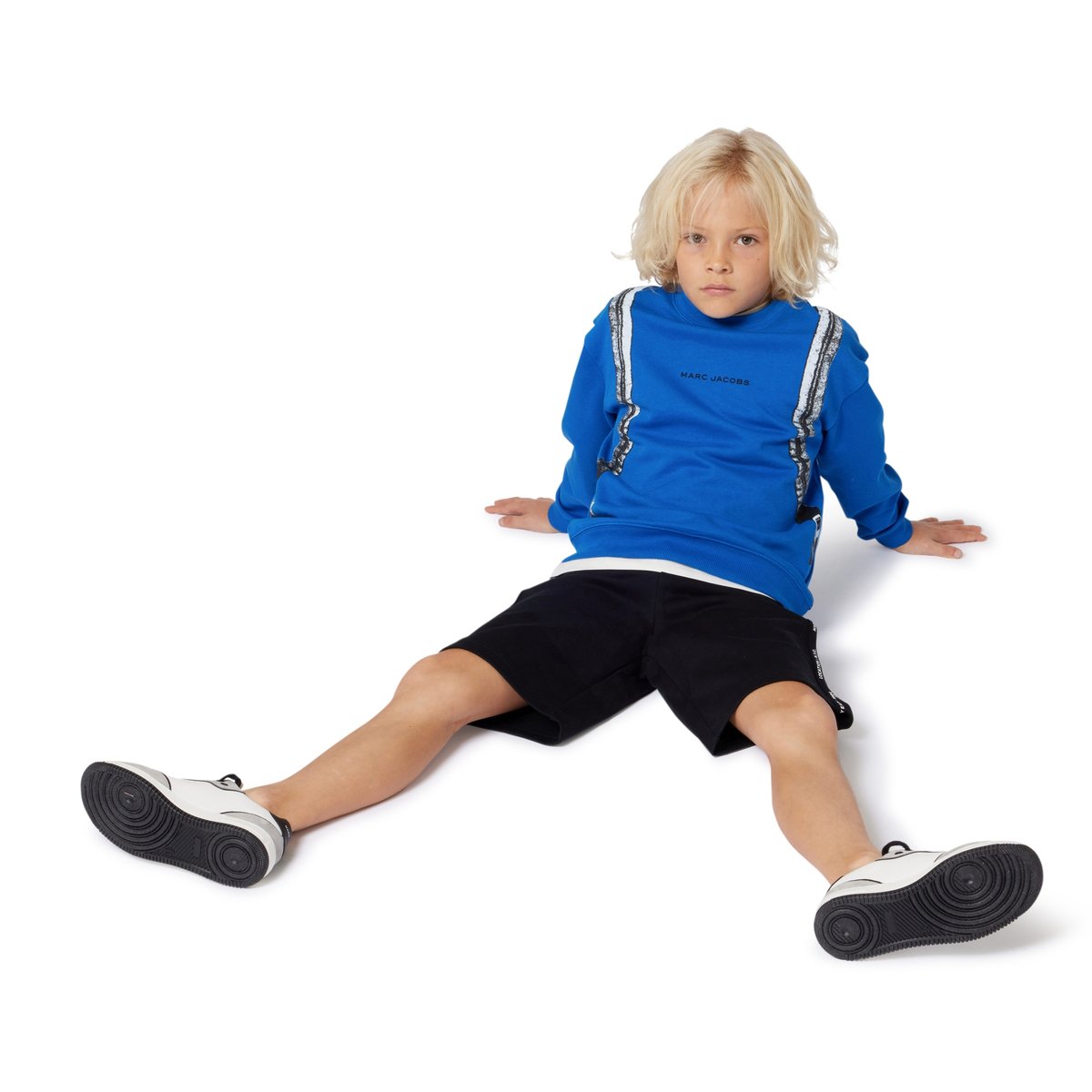 Sweat en polaire de coton bleu vif, MARC JACOBS