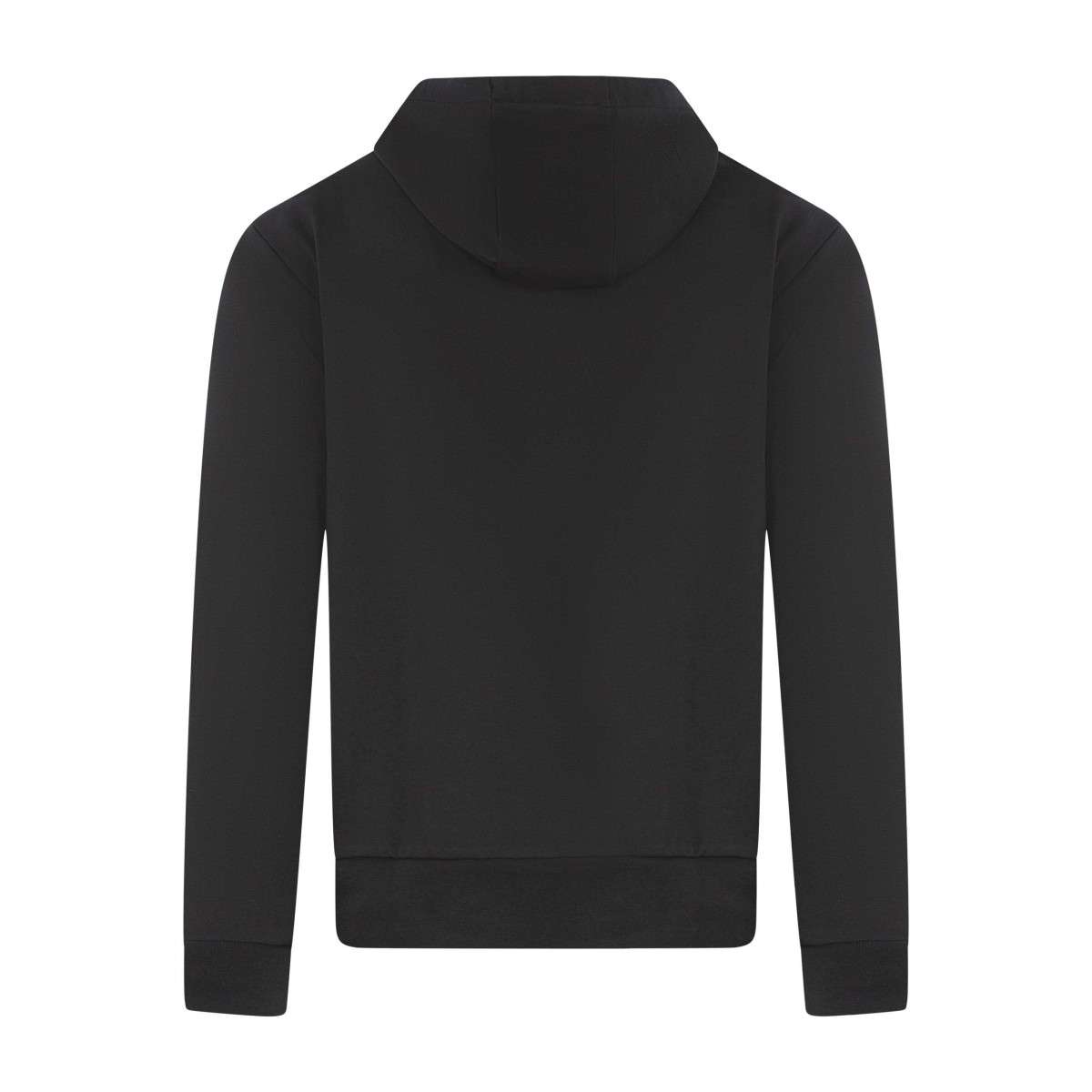 Sweat coton mélangé à capuche droit noir, VANS