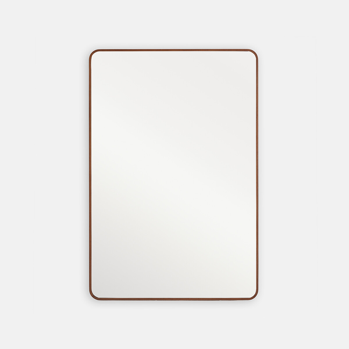 Miroir rectangulaire, en plaqué noyer, 60 x 90 cm, IODUS teinté coloris noyer, LA REDOUTE INTERIEURS