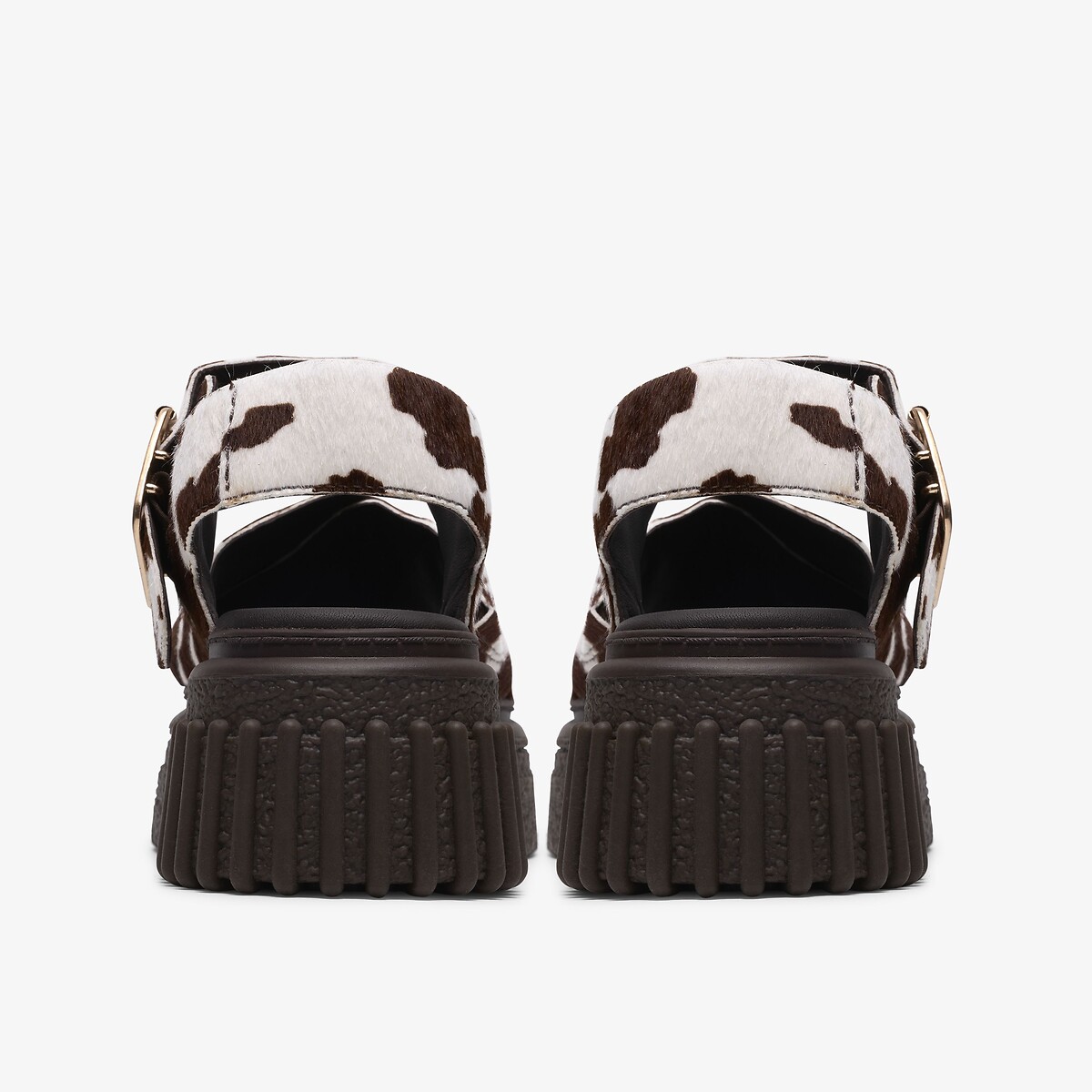 Evamar Wish Cowhide Leather Sandals brown/white, CLARKS
