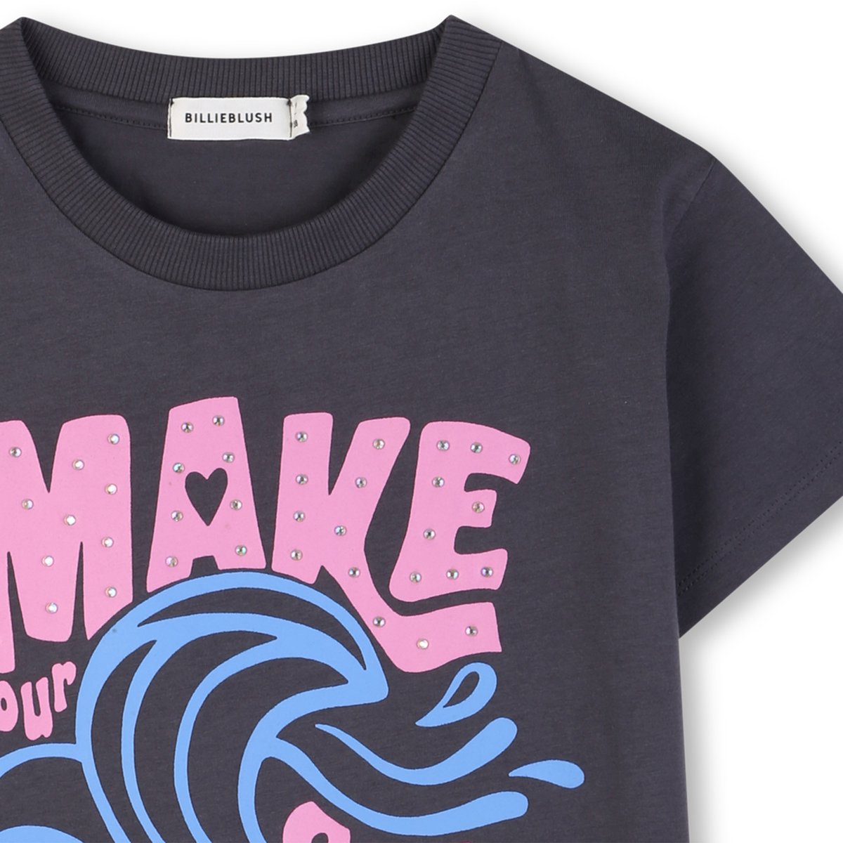 Tee-shirt manches courtes bitume, BILLIEBLUSH