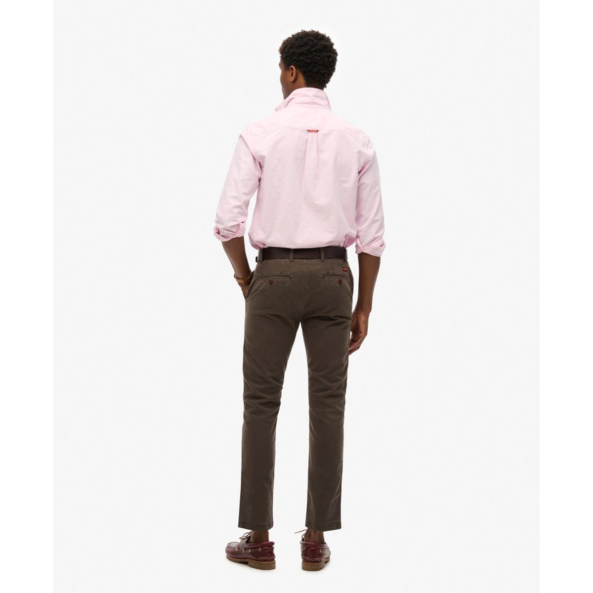 Pantalon Chino International Coupe Ajustée taupe, SUPERDRY