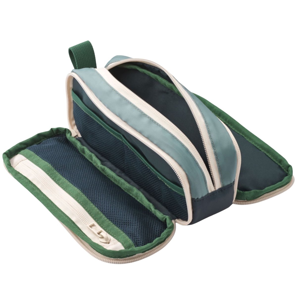 Trousse scolaire bleu, vert, jaune, LIEWOOD