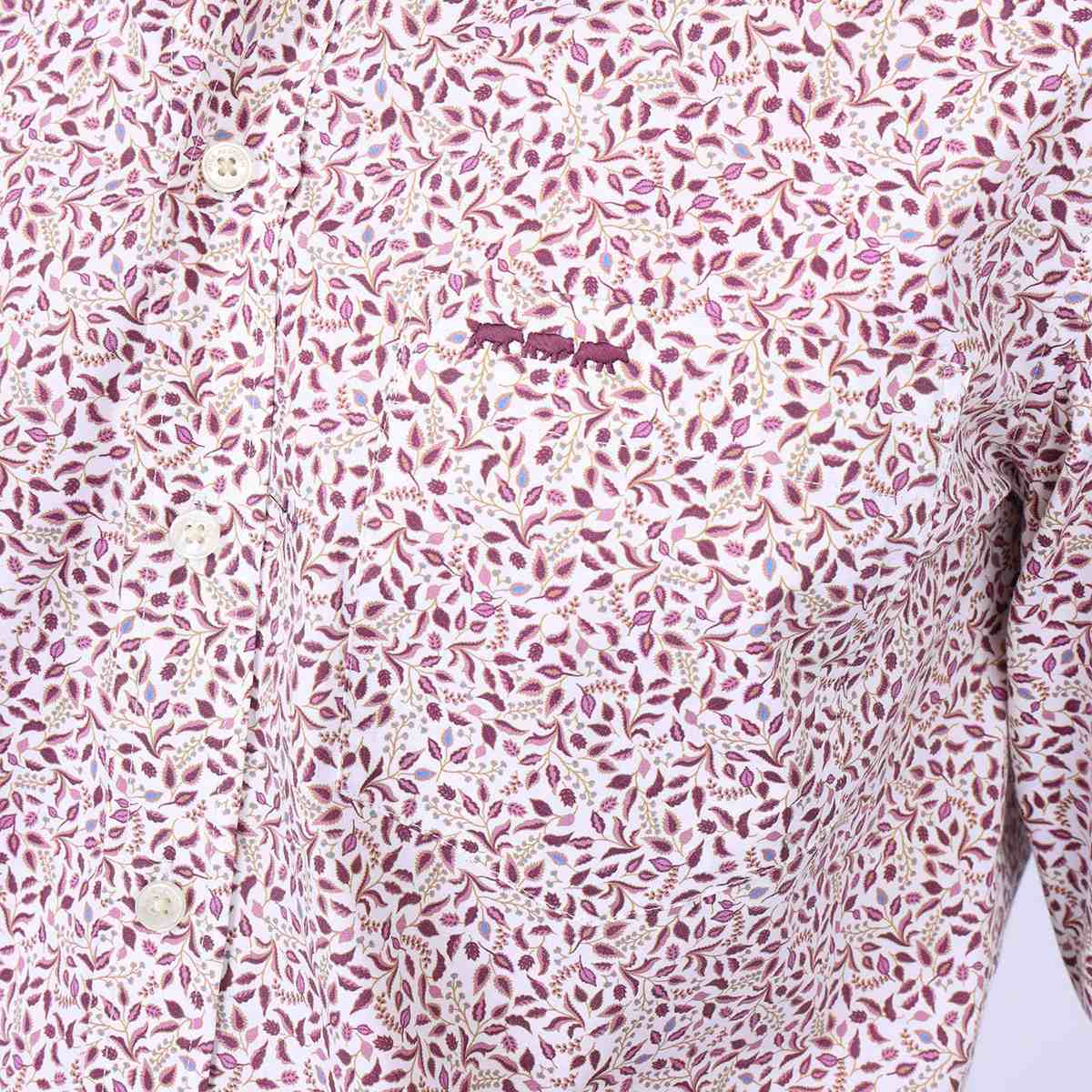 Chemise fleurie Henrie blanc, MISE AU GREEN