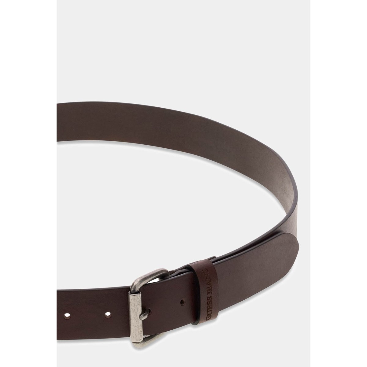 Ceinture En Cuir Martelé marron, GUESS JEANS