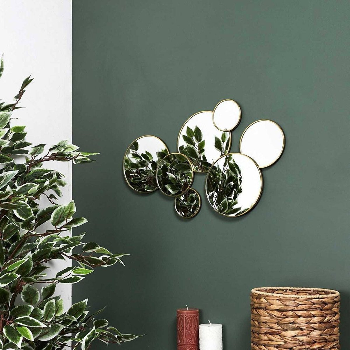 Décoration Miroir Rond or, DECORATIE