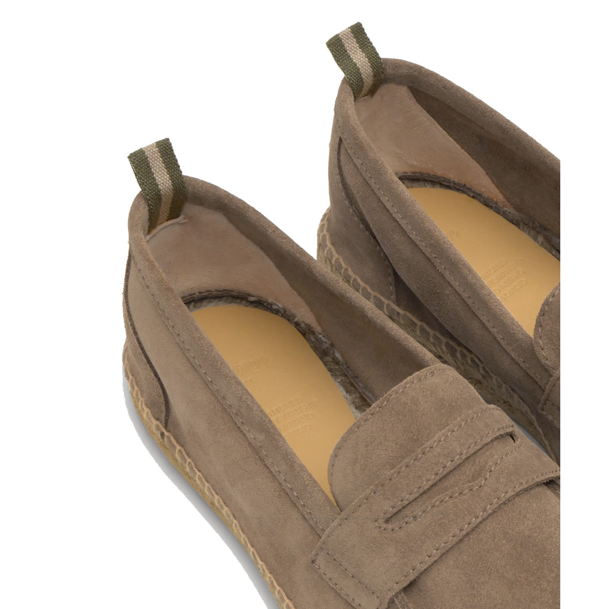 Espadrilles mocassins en cuir et jute NACHO nude, CASTANER