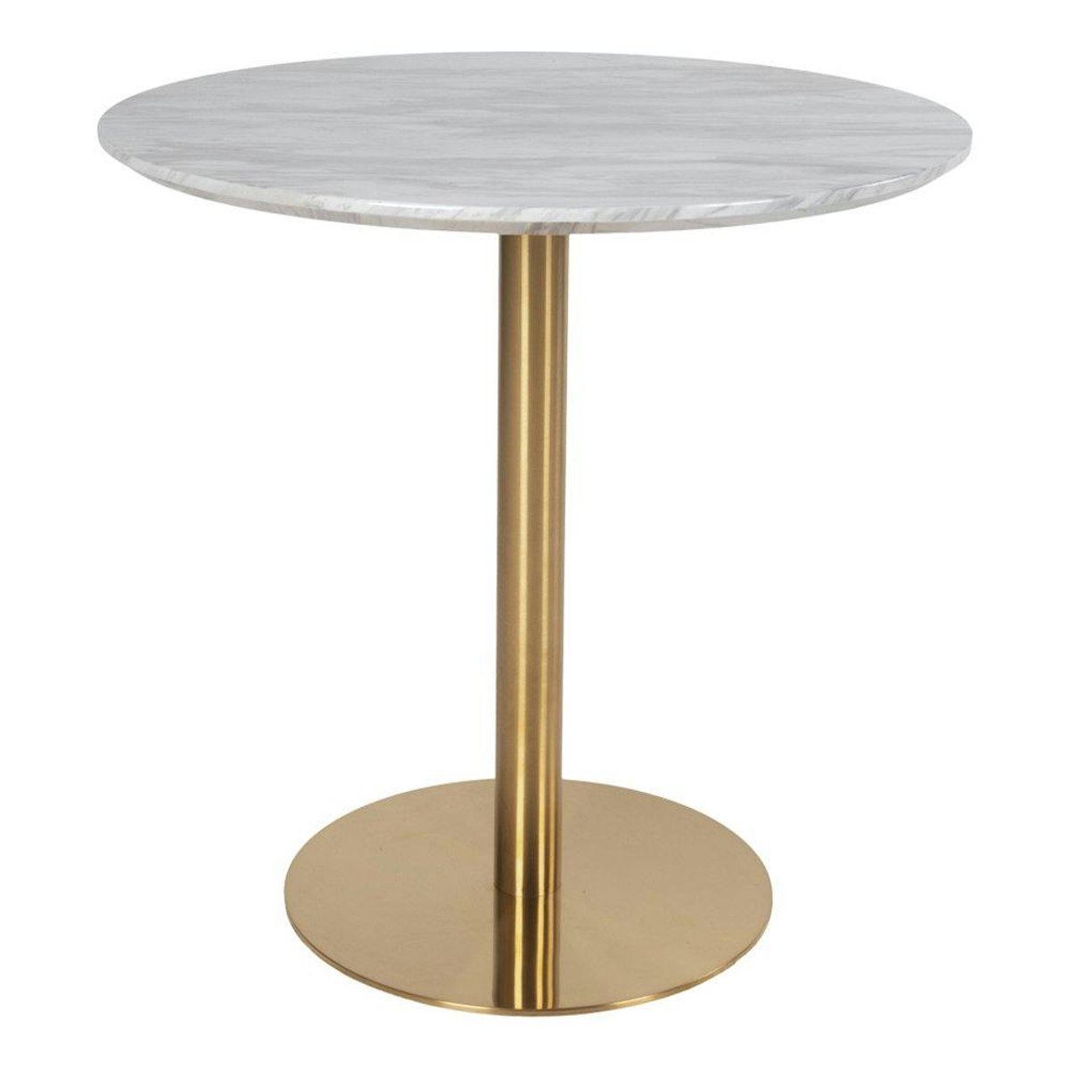 Table à manger ronde aspect marbre ø90 cm TORANO blanc, PIER IMPORT