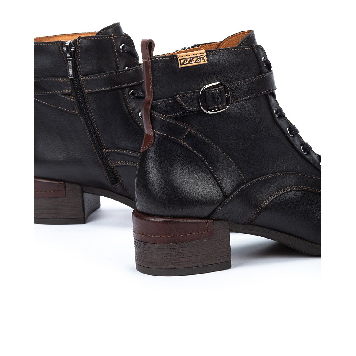 Bottines à talon cuir Malaga black, PIKOLINOS