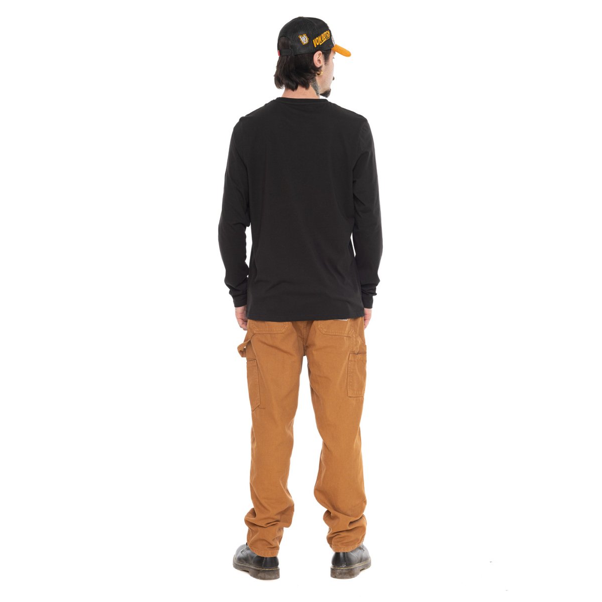 T-shirt homme regular manches longues jersey160GSM print devant Cohen noir/blanc, VON DUTCH