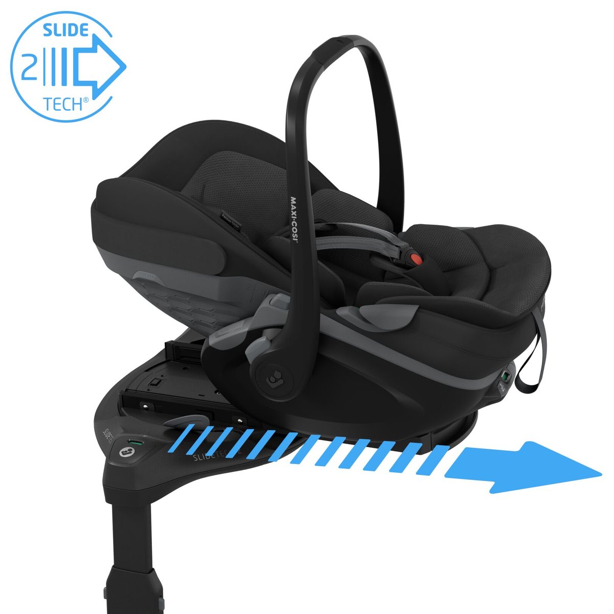 Siège auto coulissant et rotatif Maxi-Cosi Pebble Slide Pro black onyx, MAXI COSI