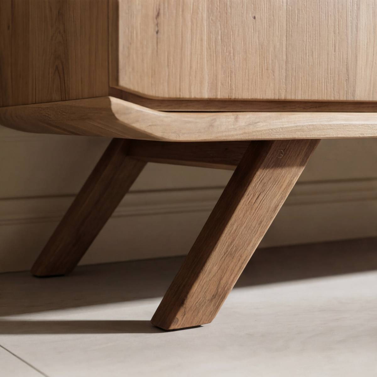 Meuble TV bois acacia NICOLAS bois clair, MADE IN MEUBLES 