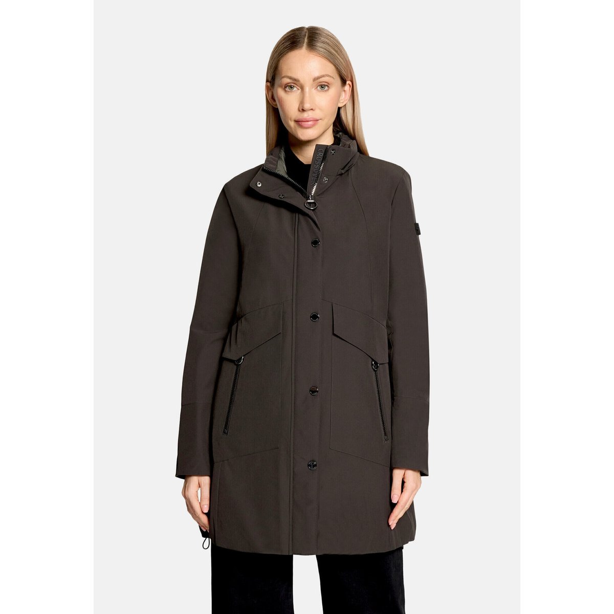 Veste outdoor à capuche amovible vert foncé, BETTY BARCLAY