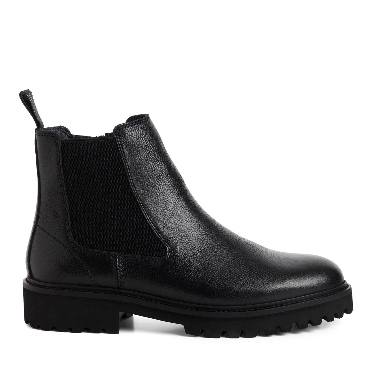 Bottine Chelsea homme noir cuir, TAMARIS