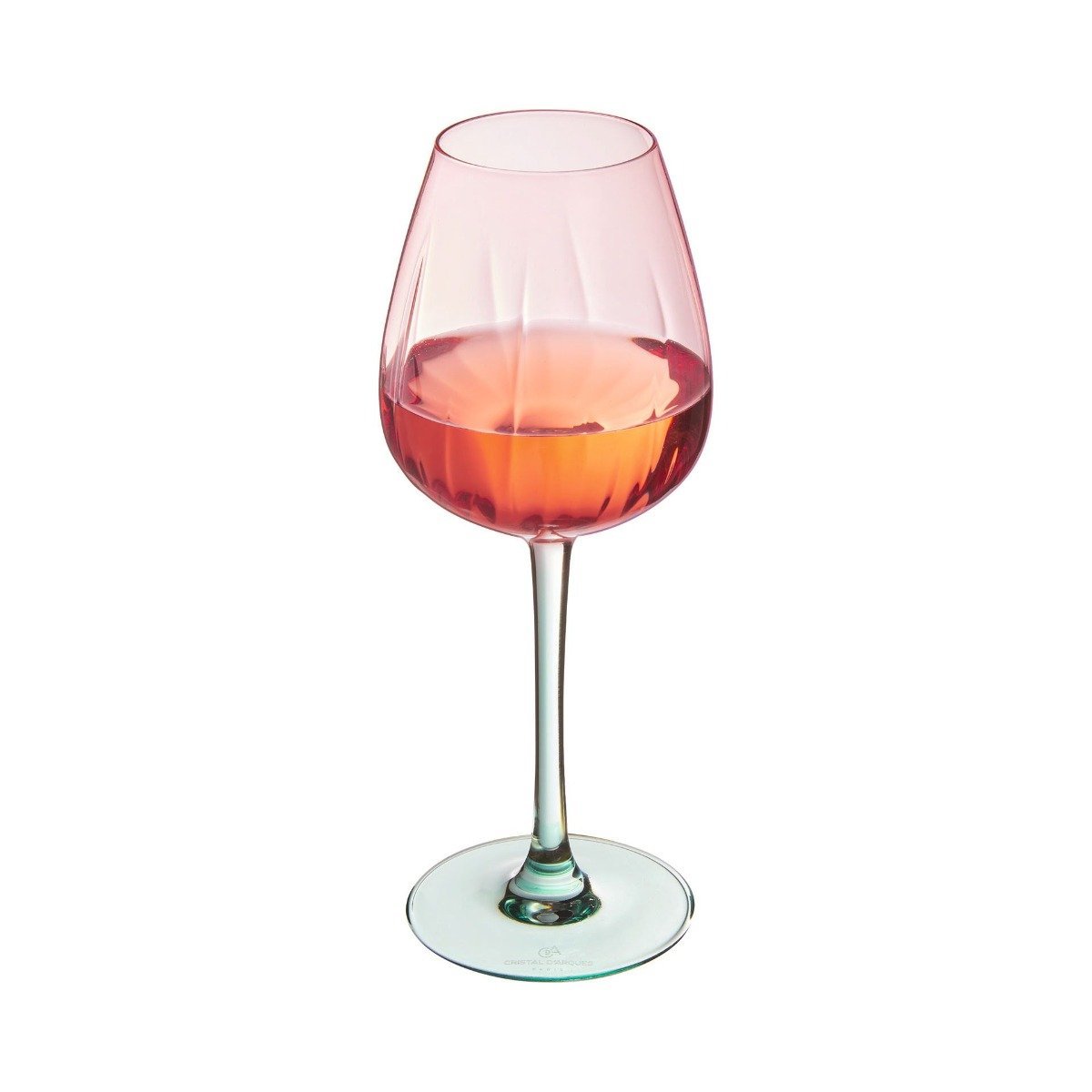 4 verres à pied colorés 47cl -SWIRLY SPRING multicolore, CRISTAL D ARQUES