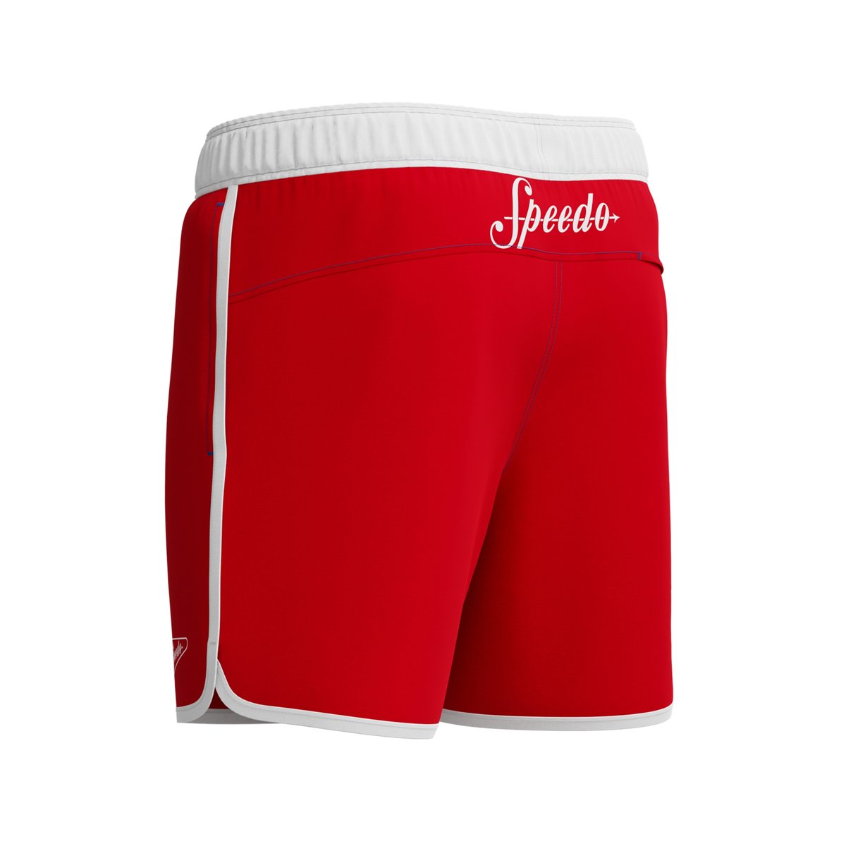 Short de bain contrasté et extensible motif/style logo VOLLEY rouge, SPEEDO