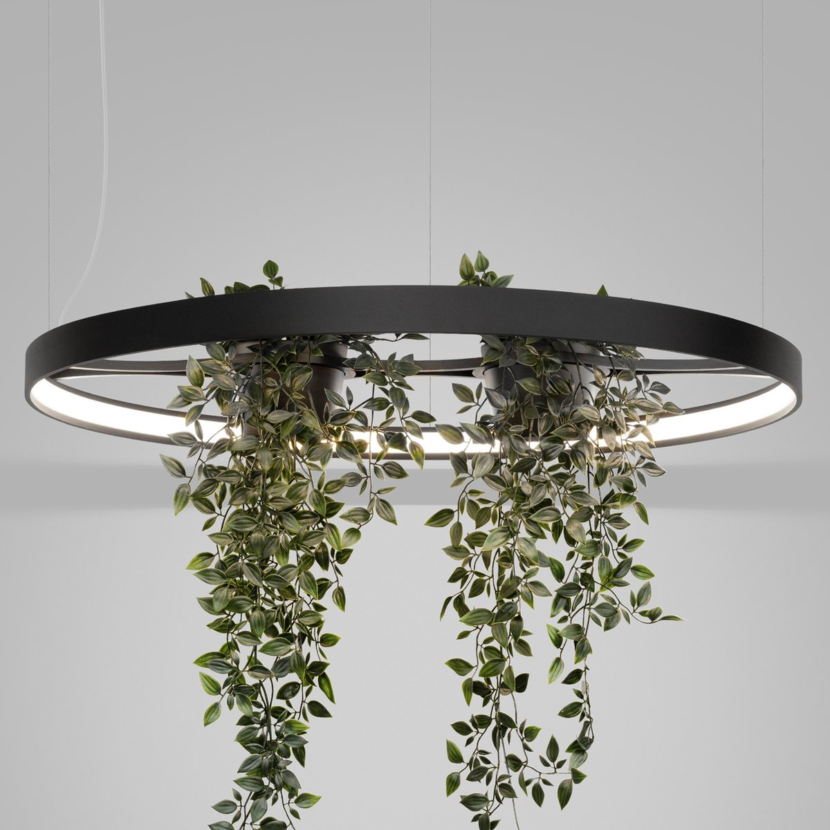 Lustre Aluminium Noir LED 1 Rio Bio noir, EDEN