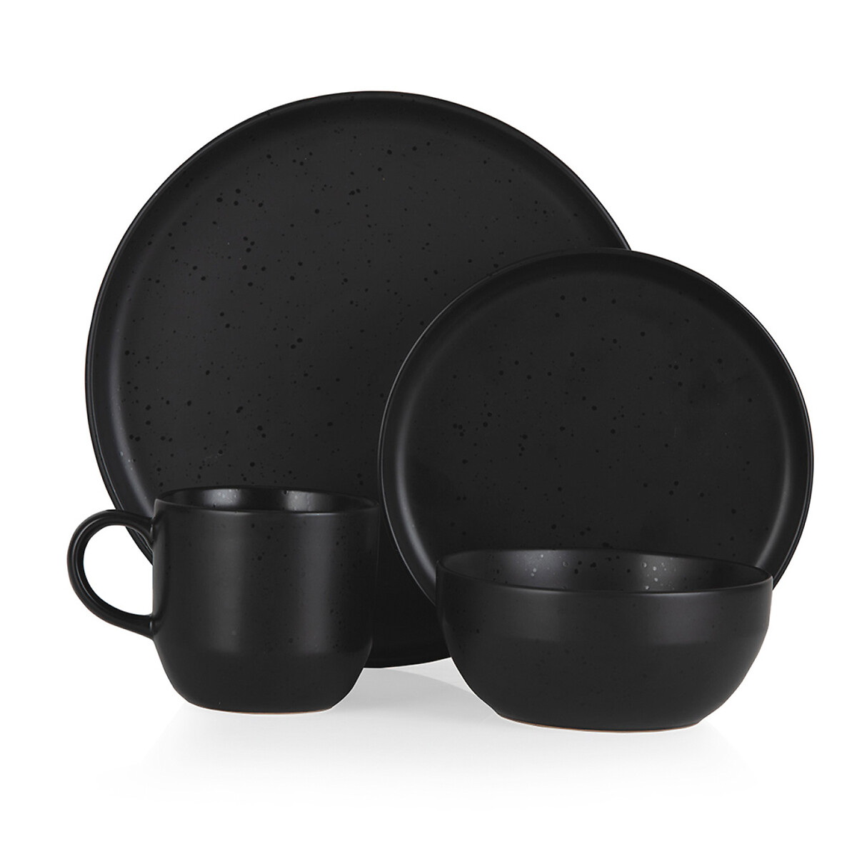 16-Piece Luna Dinner Set black, BARBARY & OAK