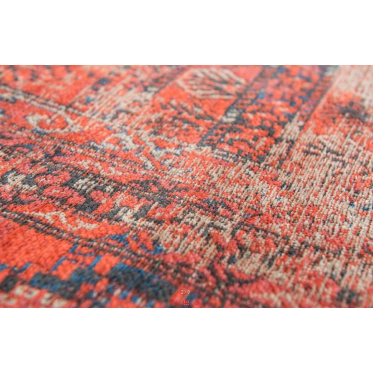 Tapis salon et chambre coton style antique 7-8-2 rouge, NOVATREND
