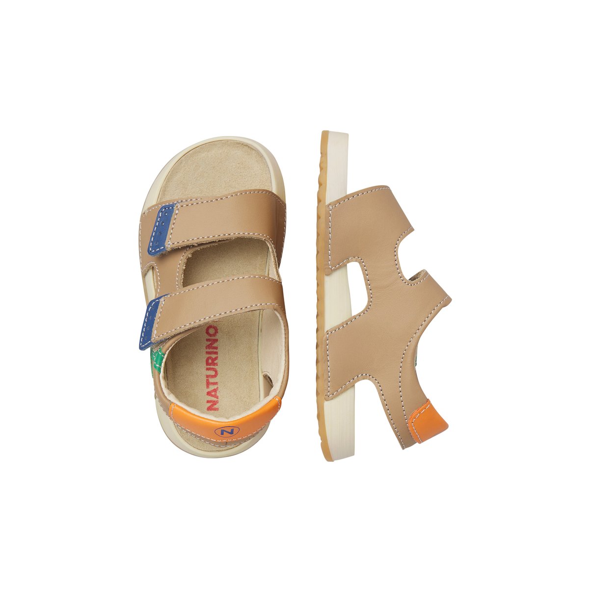 Sandales en cuir JOMPO. beige-, NATURINO