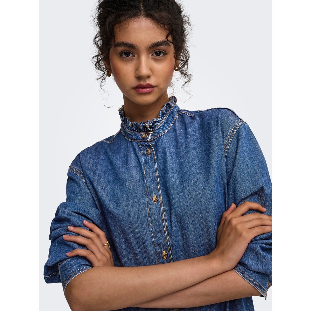 Robe En Denim medium blue denim 1, ONLY