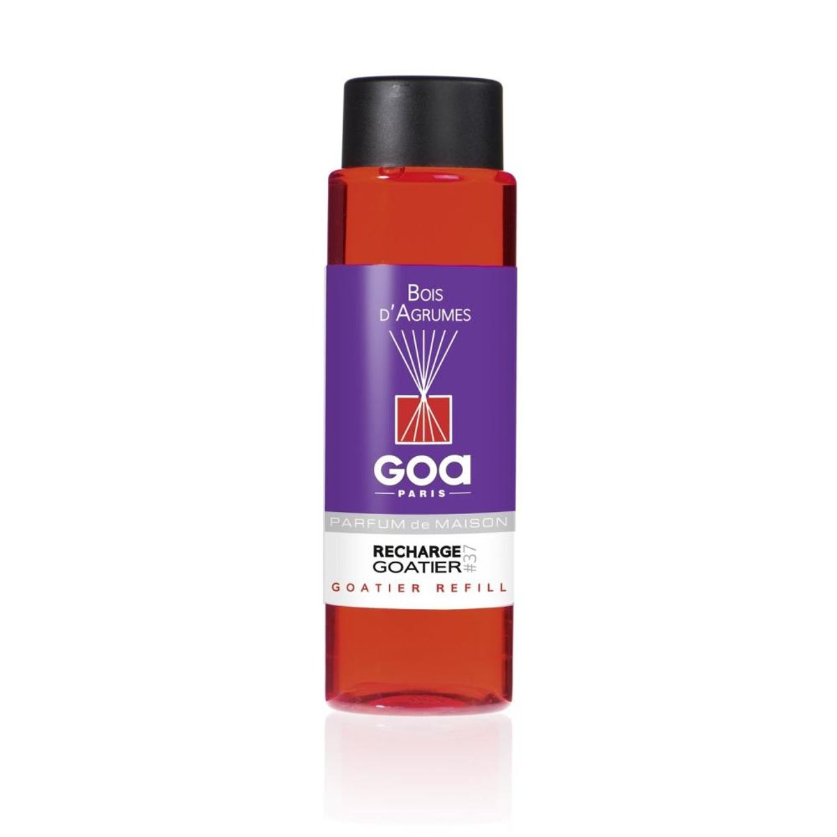 Parfum d'intérieur - Recharge goatier 250 ml bois d agrumes rouge, GOA