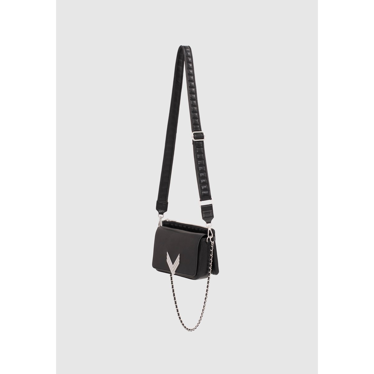 Sac à main en cuir Chrome Free 111 ROMY noir, IKKS
