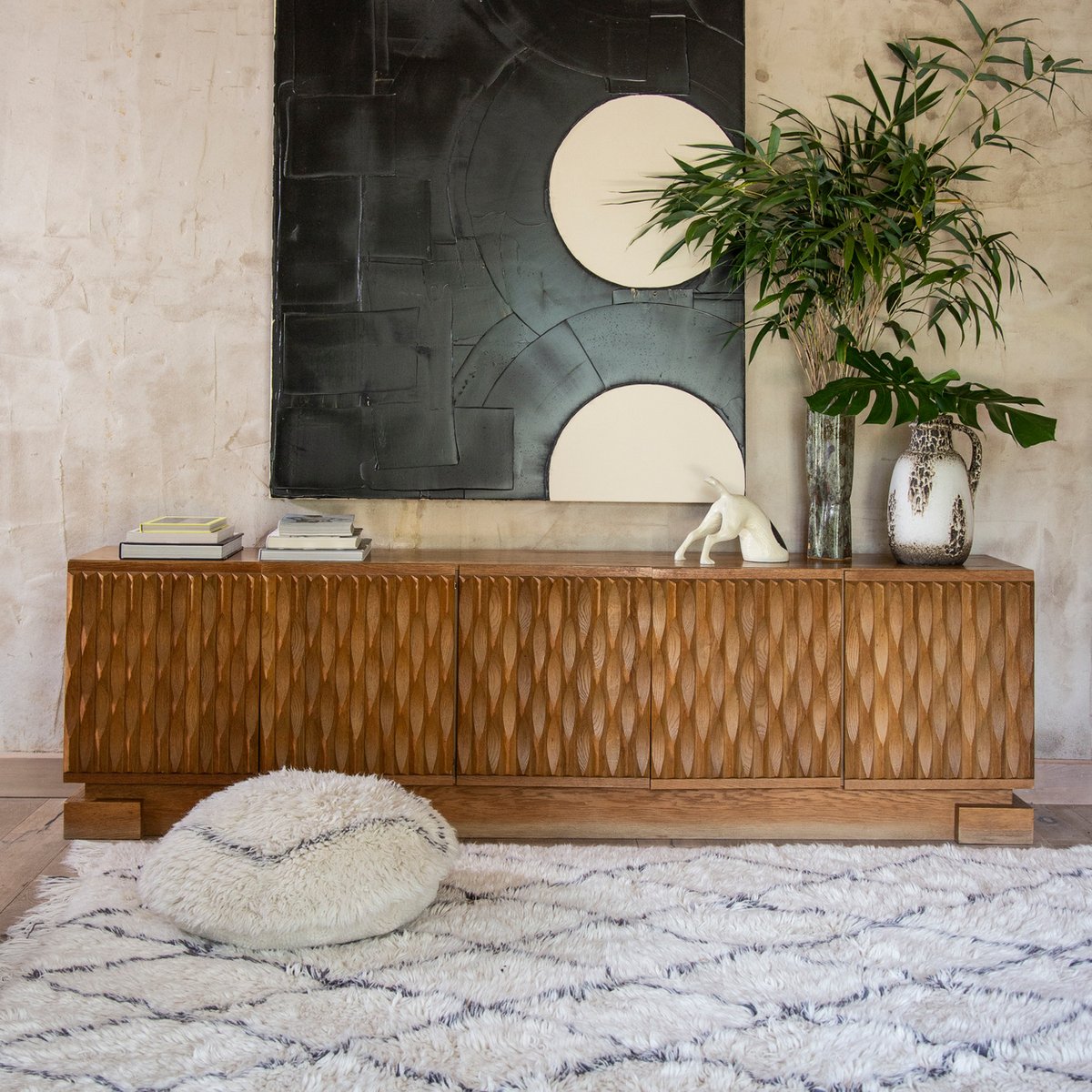 Tapis Lainable Rectangulaire BEREBER CLASSICS blanc, LORENA CANALS