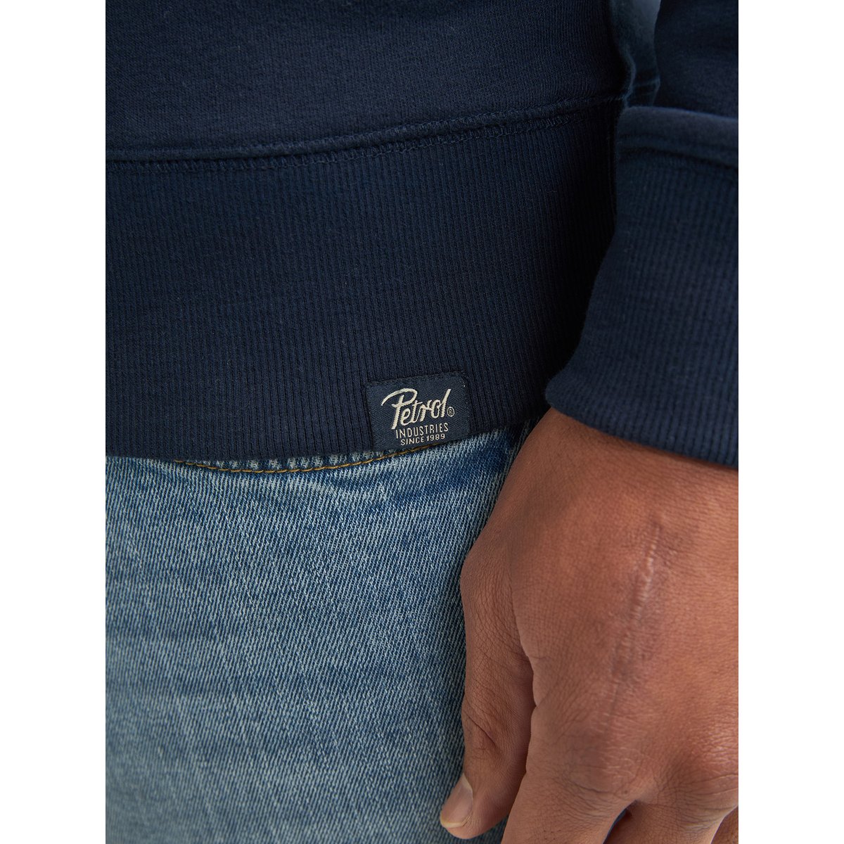 Hoodie artwork repair bleu navy blue, PETROL INDUSTRIES