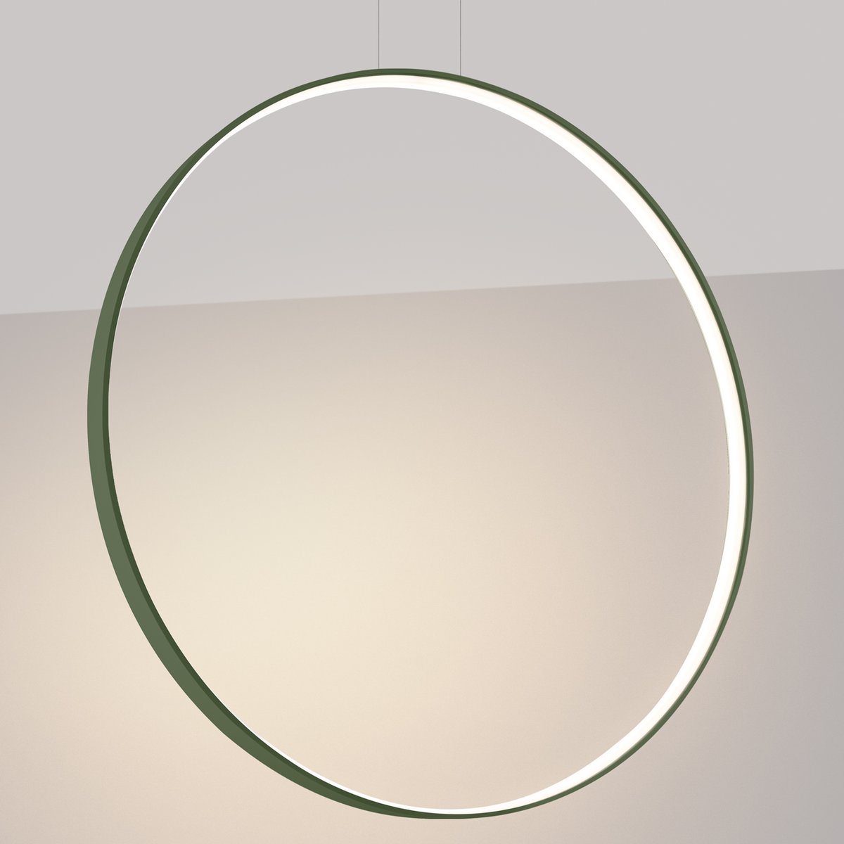 Suspension Aluminium Vert Olive LED 1 Rio vert olive, EDEN