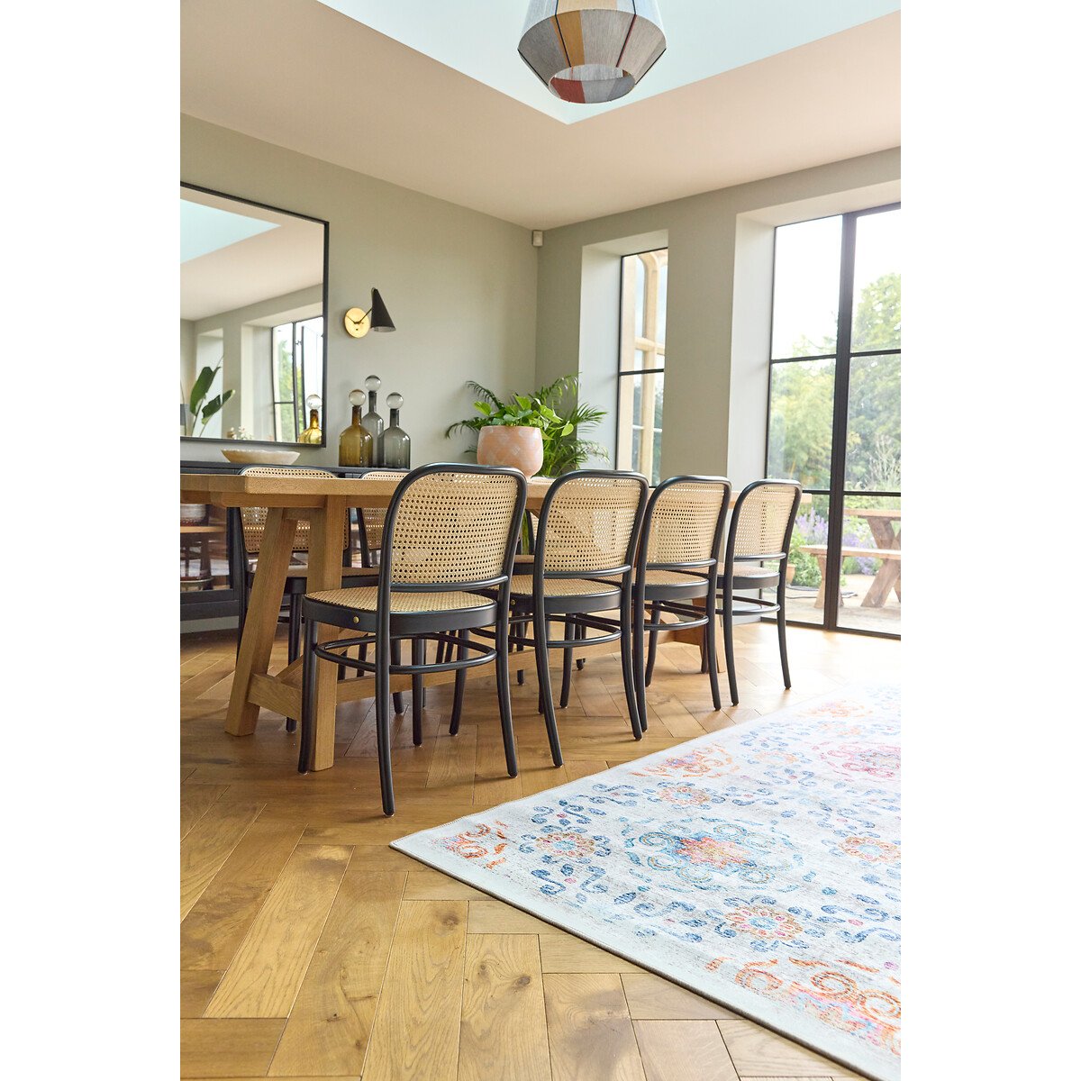 Modern Damask Eco-Washable Rug multi-coloured, HUG RUG